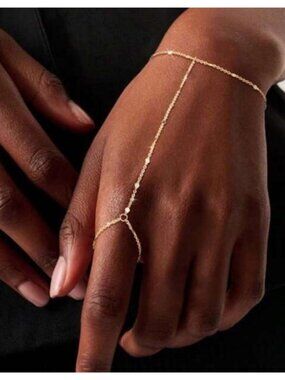 New! Gold Petite Hand Chain (3027) NWOT
